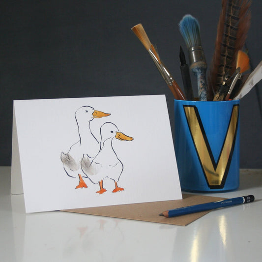 Carte Canard Plume